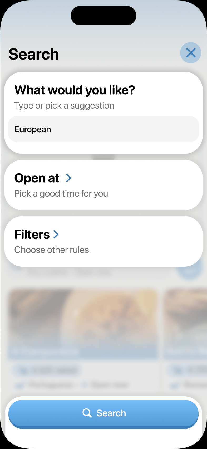 Ino — search and filters