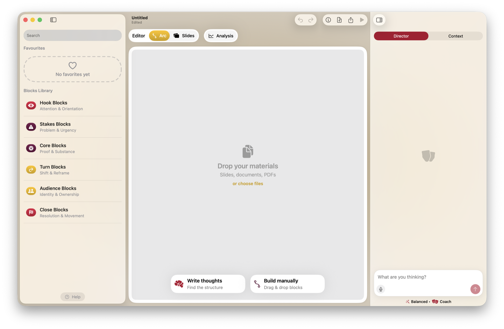 Lantr — the materials path: drop slides, documents, PDFs