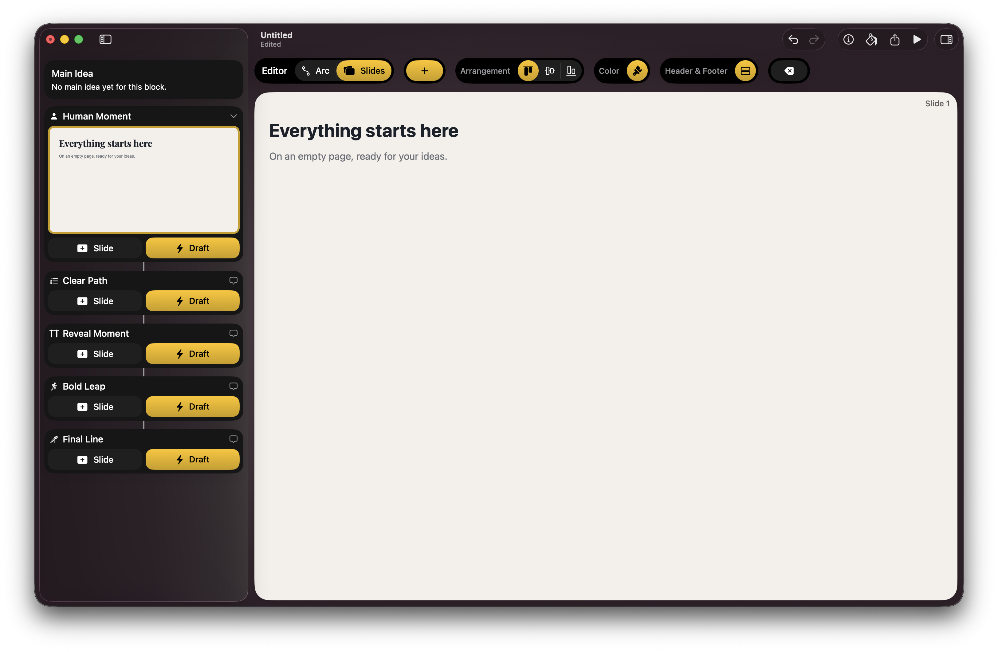 Lantr — slide editor
