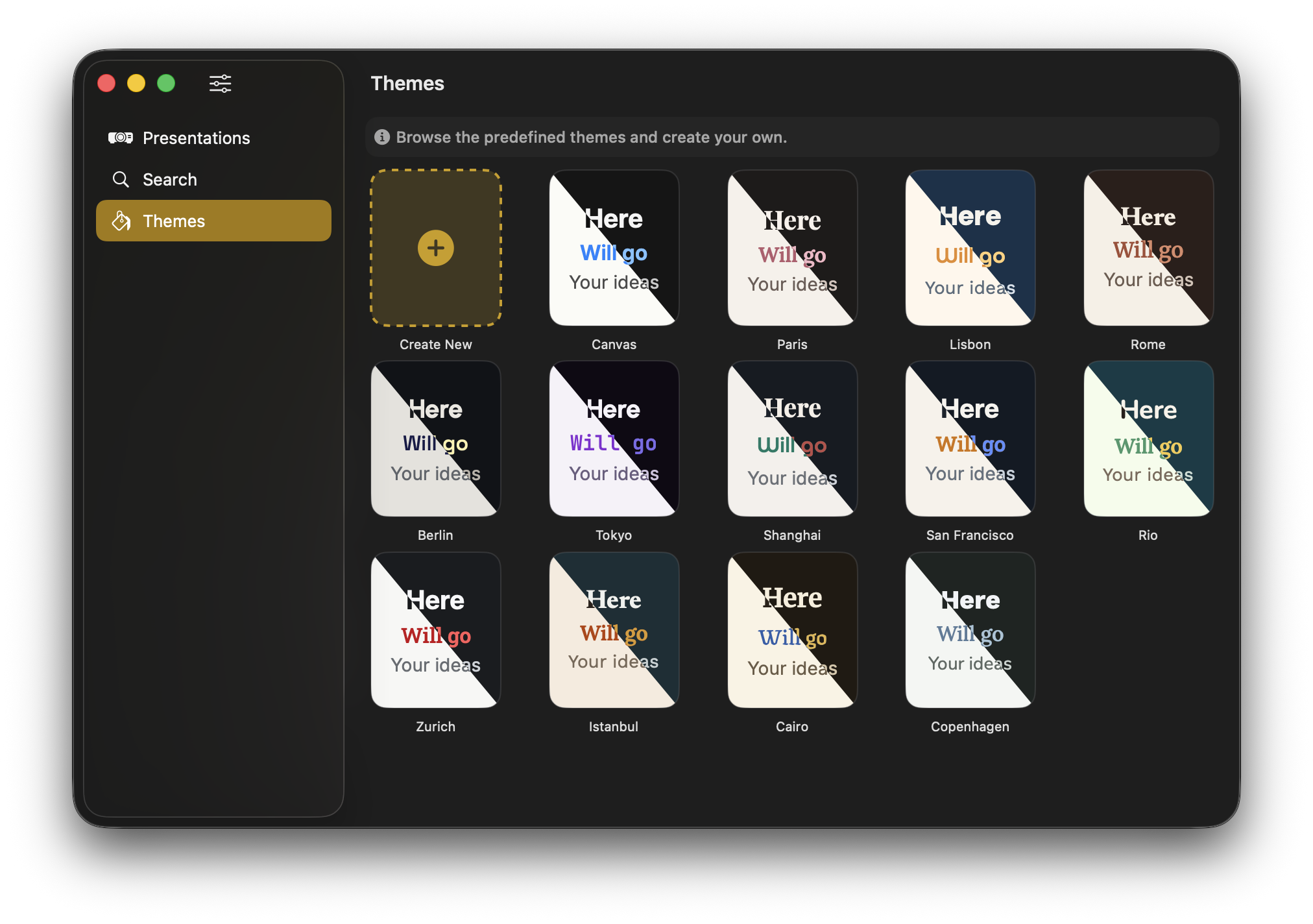 Lantr — city-named themes