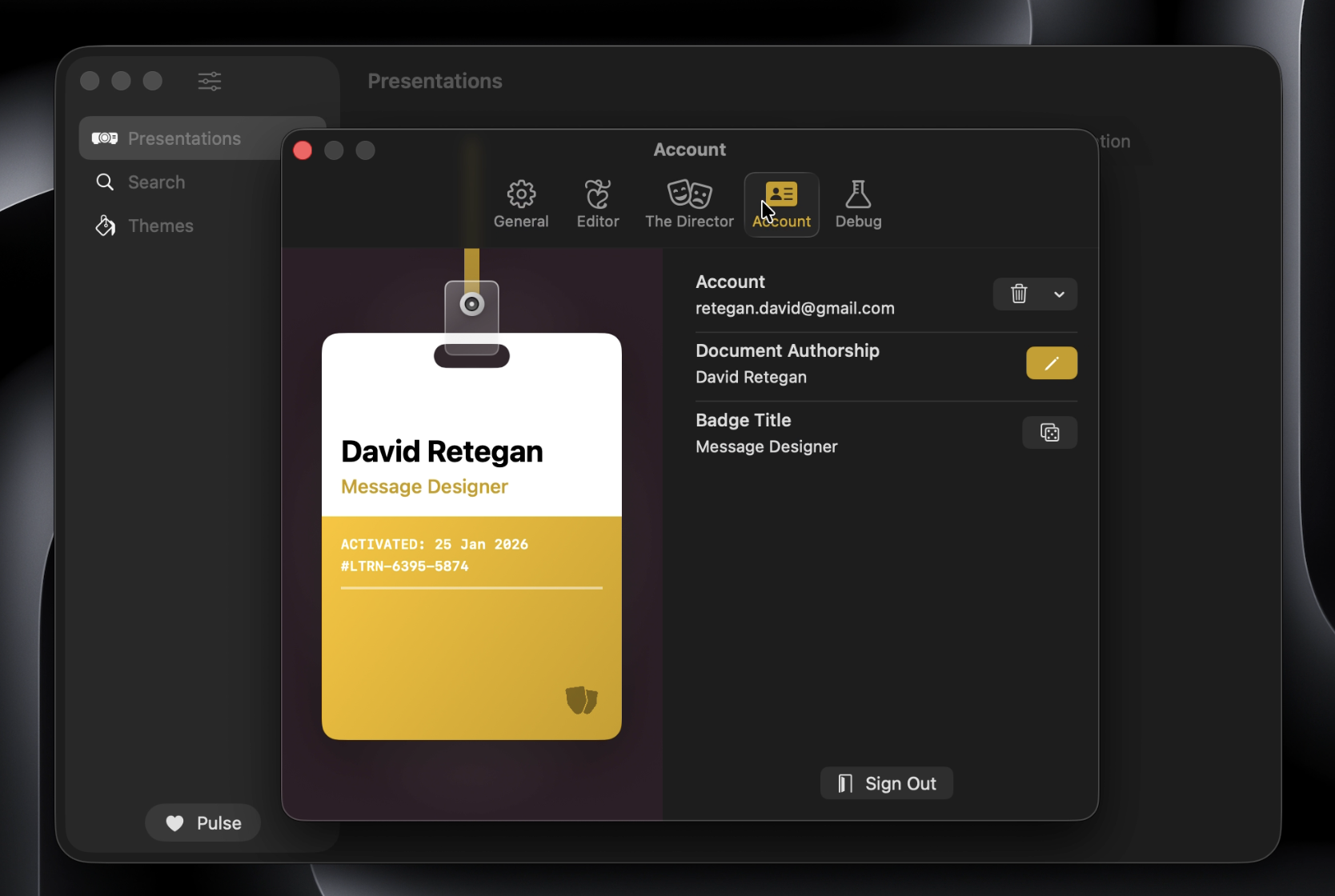 Lantr — user badge