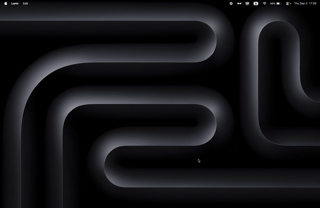 Lantr — welcome animation