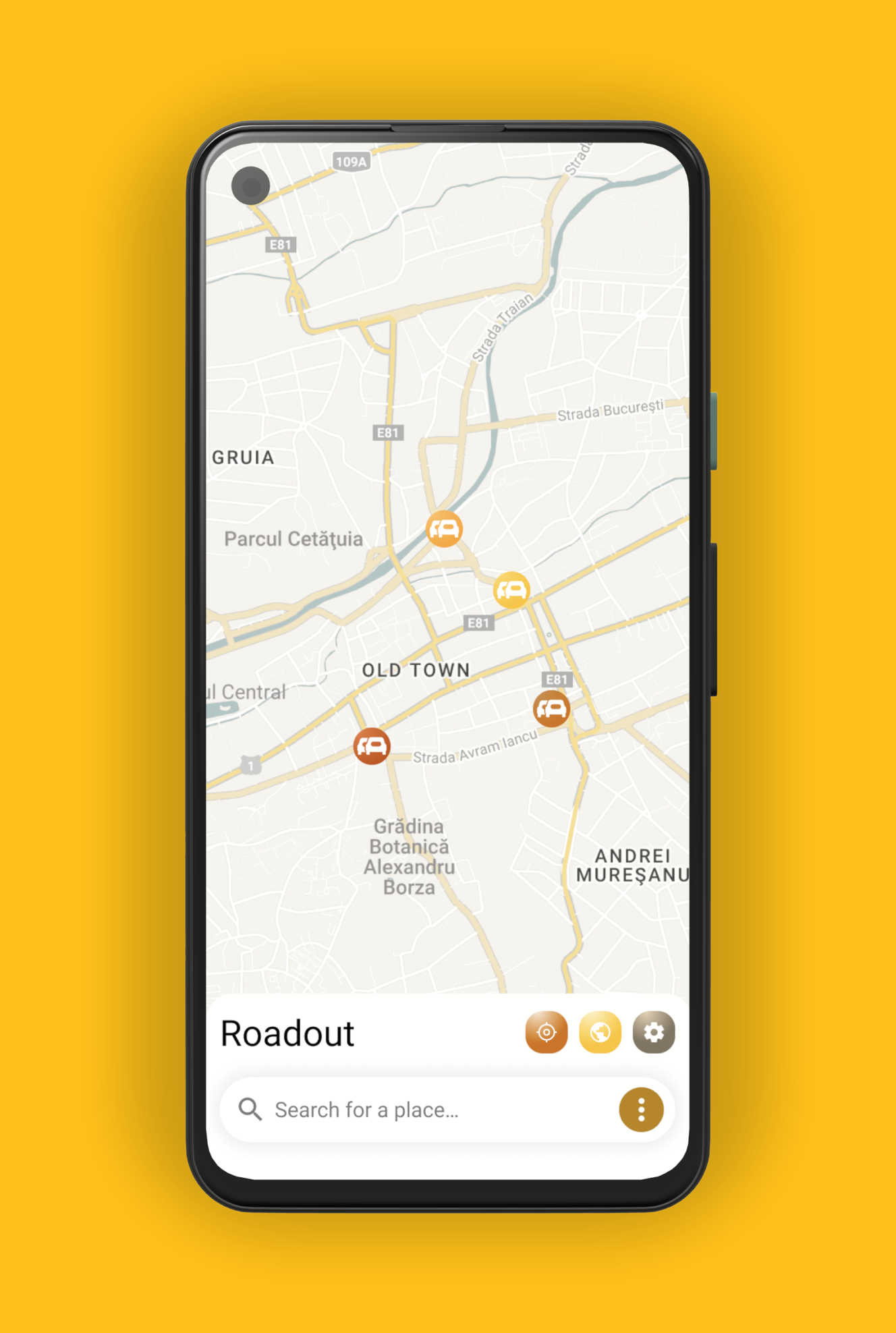 Roadout Android — map