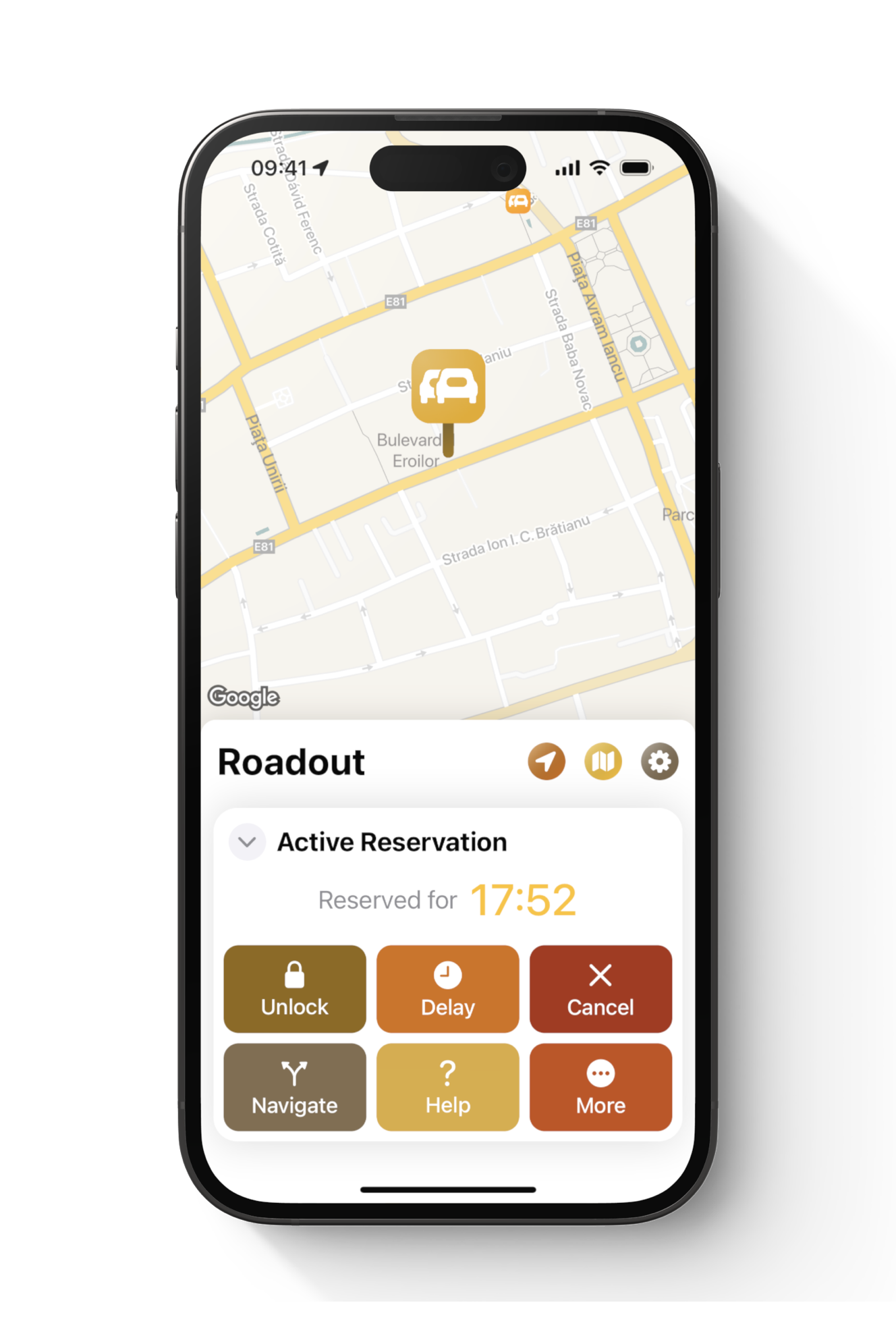Roadout iOS — reservation